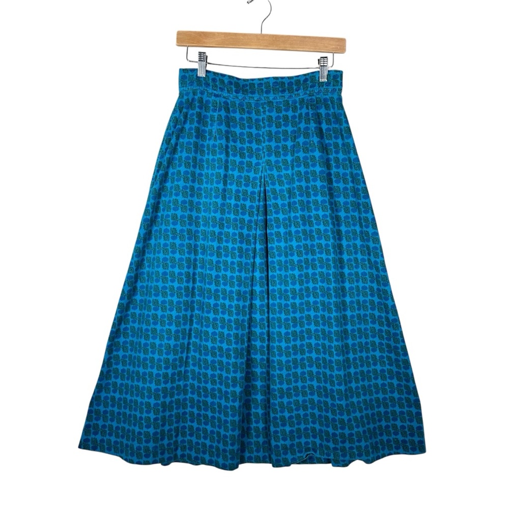 VINTAGE Beet Print Flated Cottagecore Midi Flare Skirt - Picture 2 of 10
